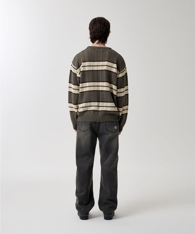 MESH STRIPE KNIT