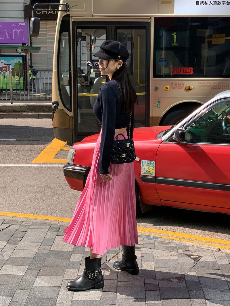 [MADE] LOVE MORE PINTUCK LONG SKIRT