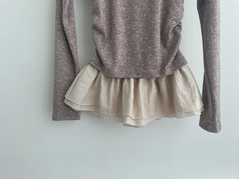mari layered frill t-shirts