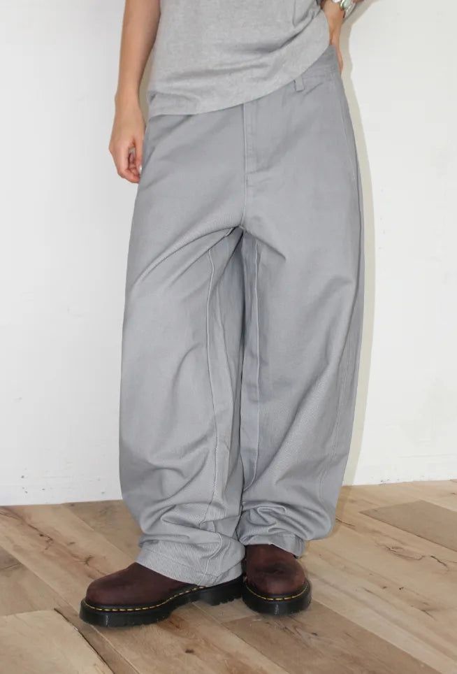 DYED BARREL WIDE PANTS