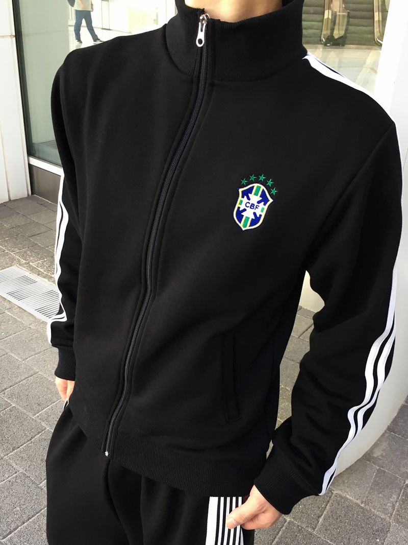 Noir Brazil Track Line Zip-Up 3C