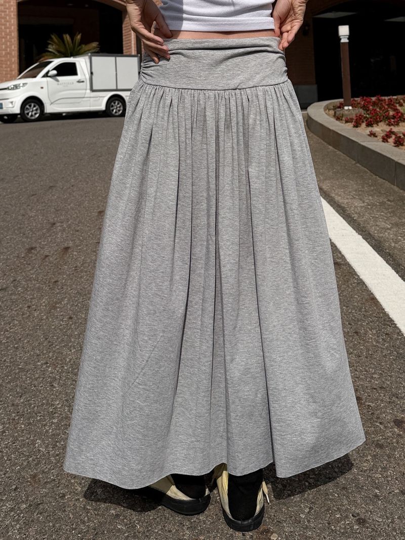 WOOHWA(ウファ)の「 SWEAT SHIRRING MIDI SKIRT(Skirts)」