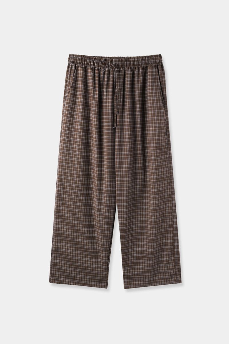 Window check pajama pants