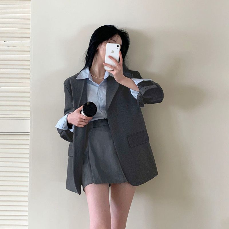 [4color] slit pocket mini skirt