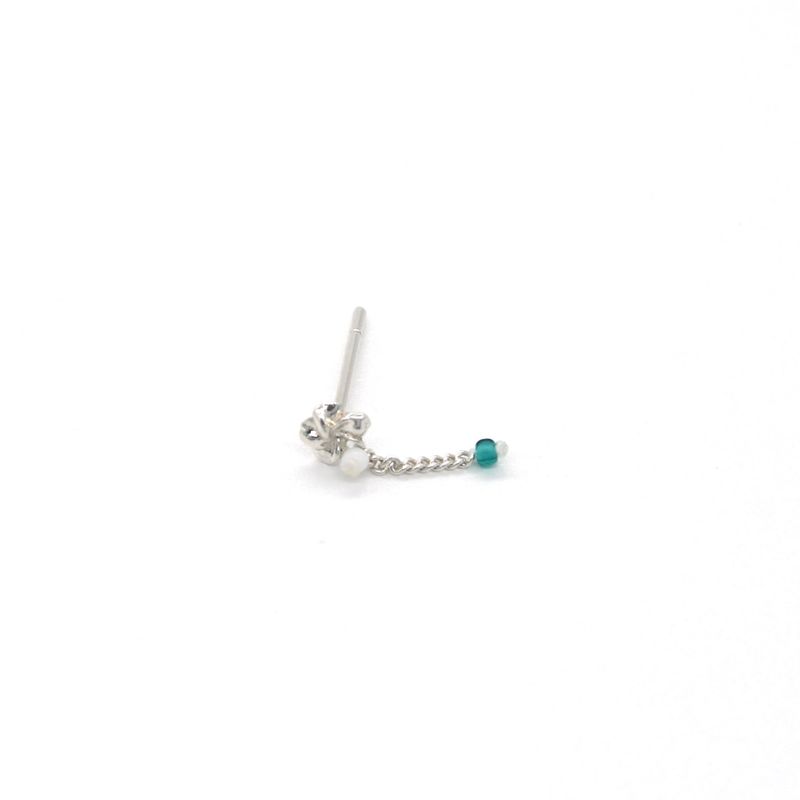 [CCNMADE] Plumeria Silverchain Earring (9color)