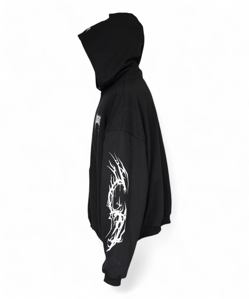  Raven Zip-up Hoodie - Black