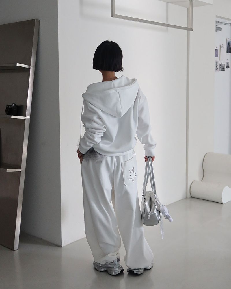 Star Patch Hoodie Zip-Up