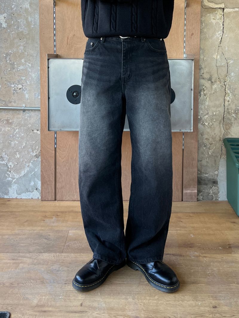Spoken Wide Black Denim Pants (S, M, L, XL, 2XL)