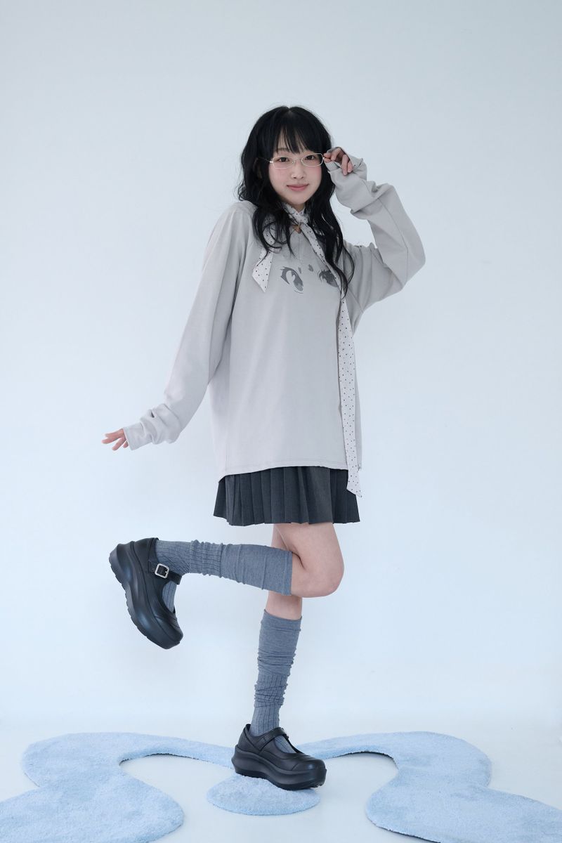 MIRE EYES RAGLAN T DUSTY GREY