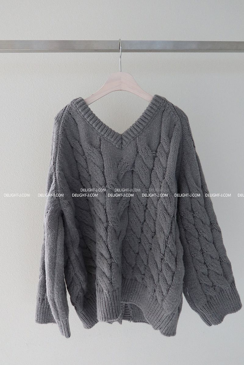Twisted Double-Sided Button Cardigan Knitwear