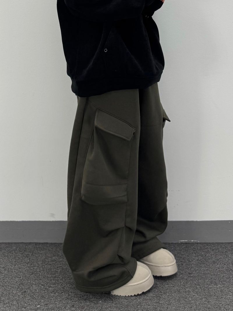 rib fleece sweat pants