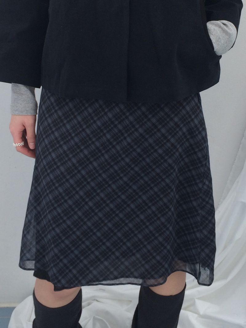 Shea Checkered A-skirt