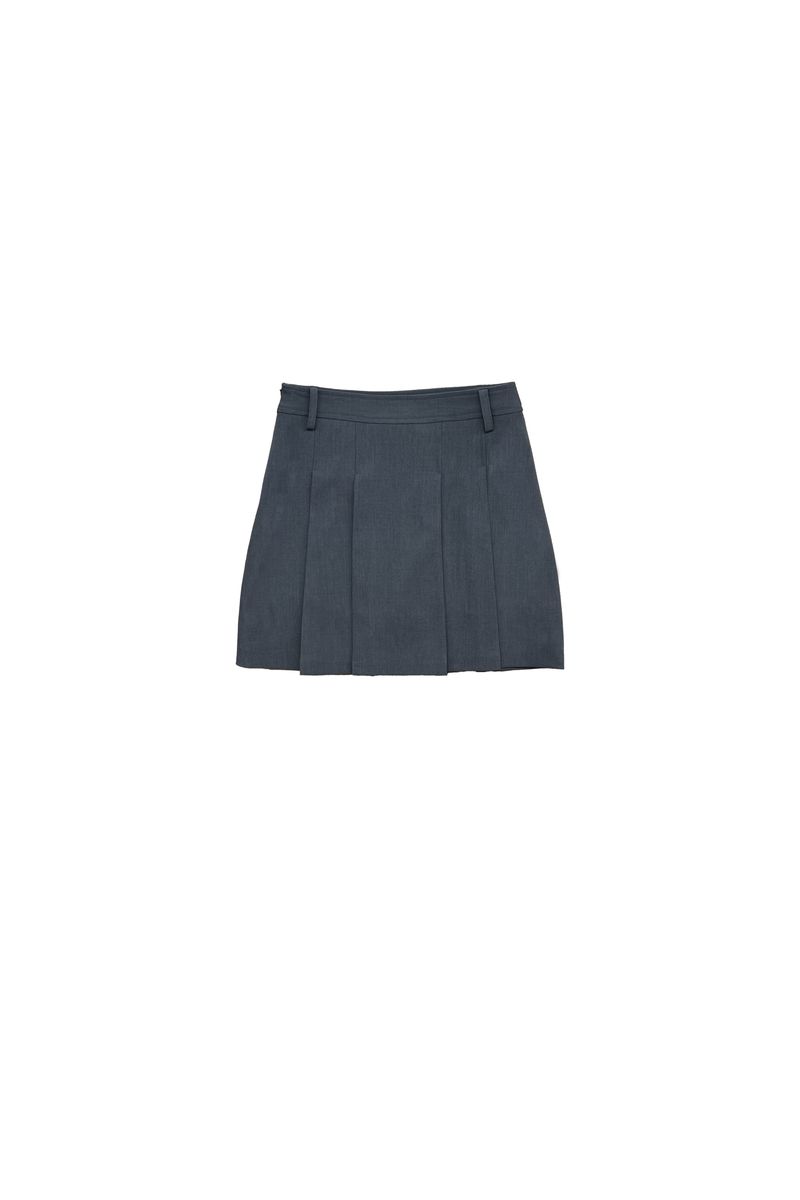 MOON NIGHT PLEATS SKIRT / CHARCOAL