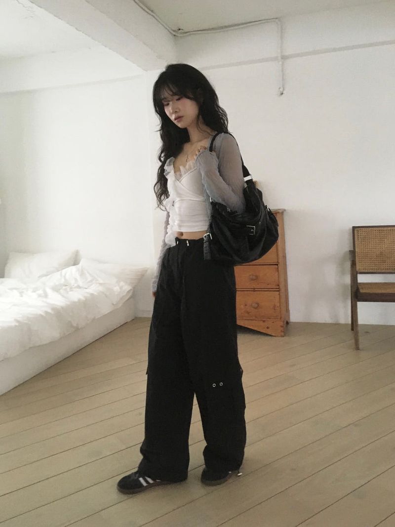 Eyelet Cargo Pants