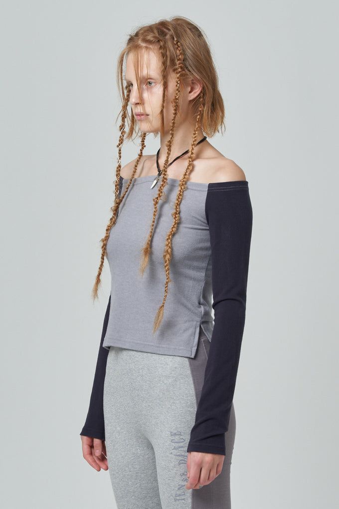 Off-shoulder raglan top_blue