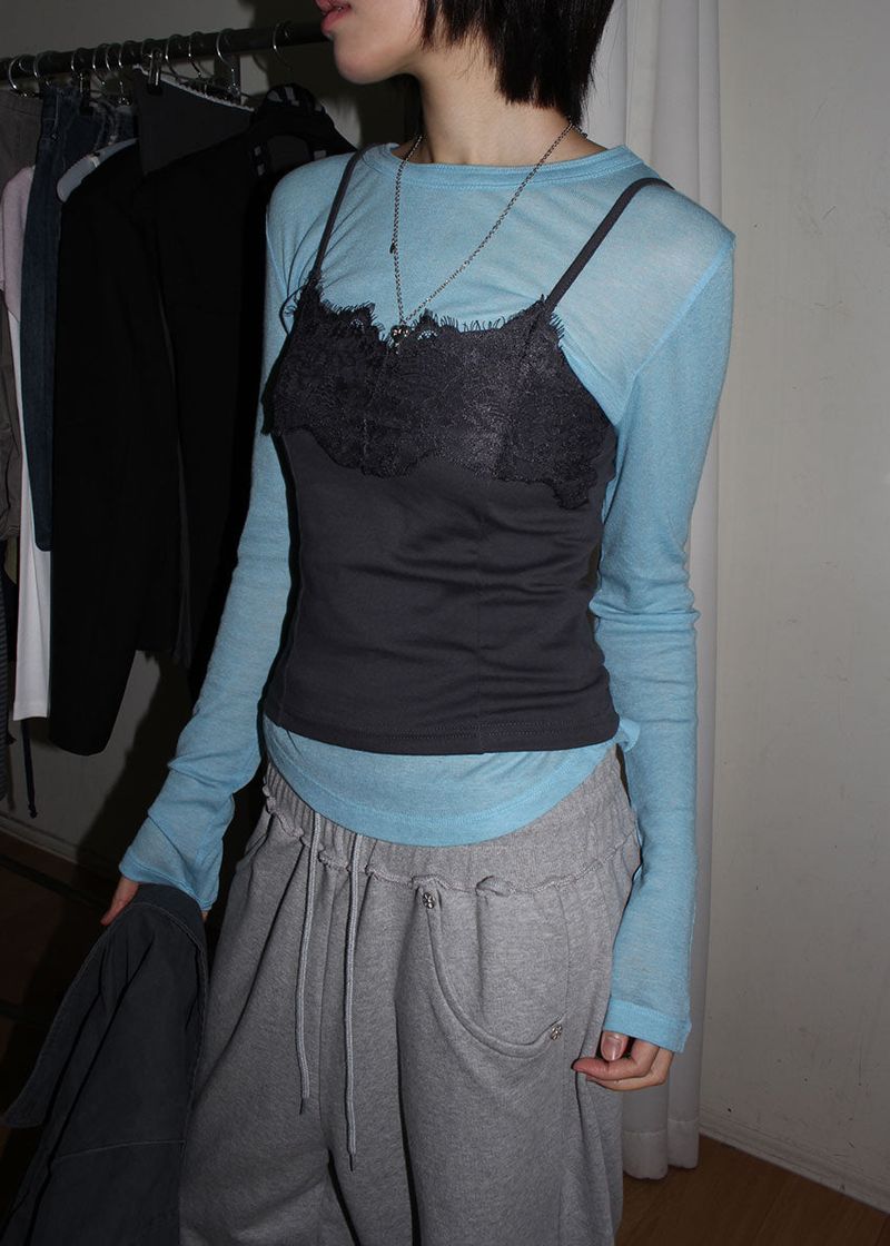 LACE LINE SLEEVELESS (4color)