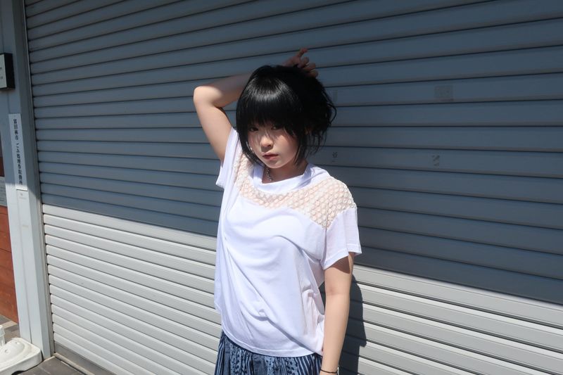 メッシュペッパードットTシャツ (2c)