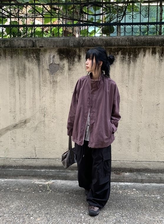 [unisex] Hemming Washing Over Fit Field Jacket