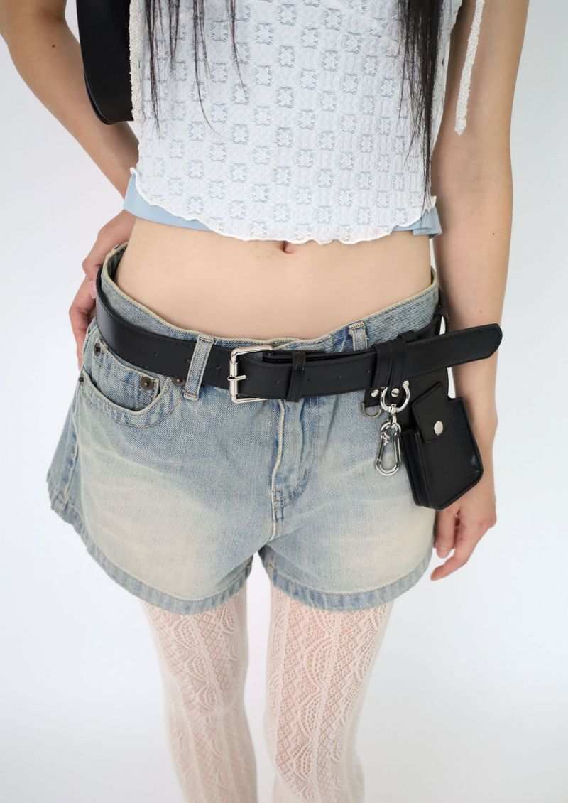 Basic Washed Short Denim Shorts
