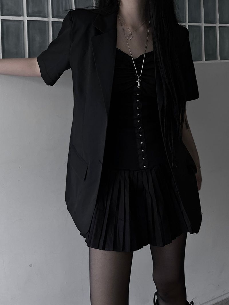corset strap mini one-piece (2color)