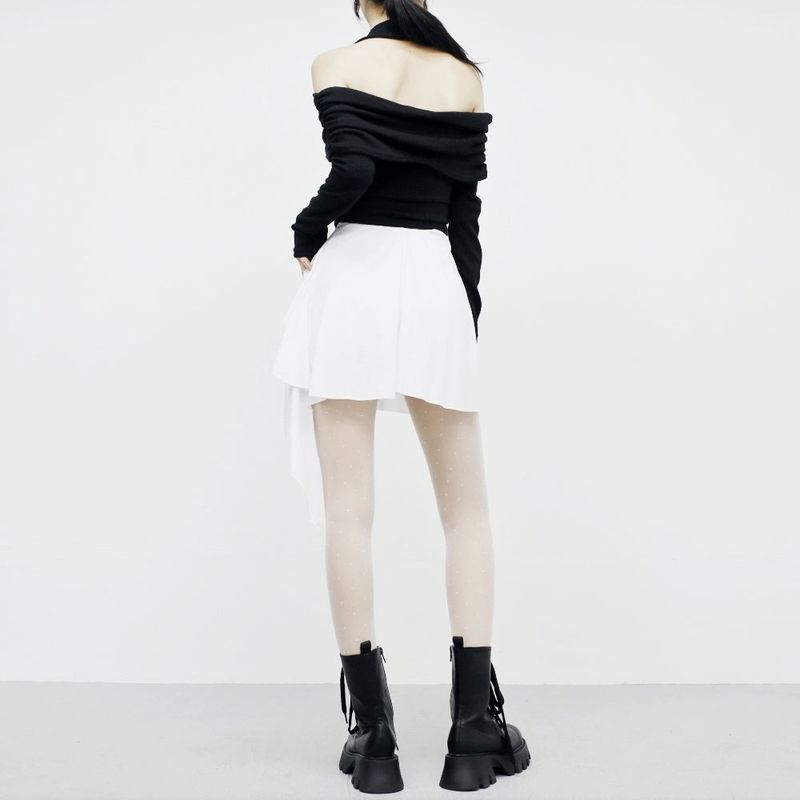 Kehi unbalanced mini skirt