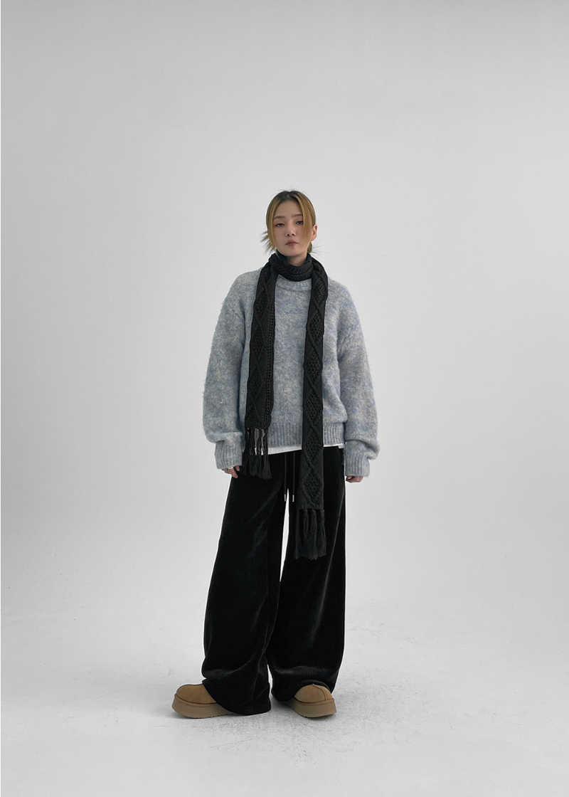[MADE] Wolfin Belloa Ribbed Wide Banding Pants