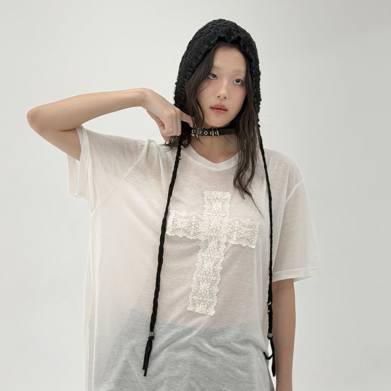 Pierced Heart Bonnet - Black