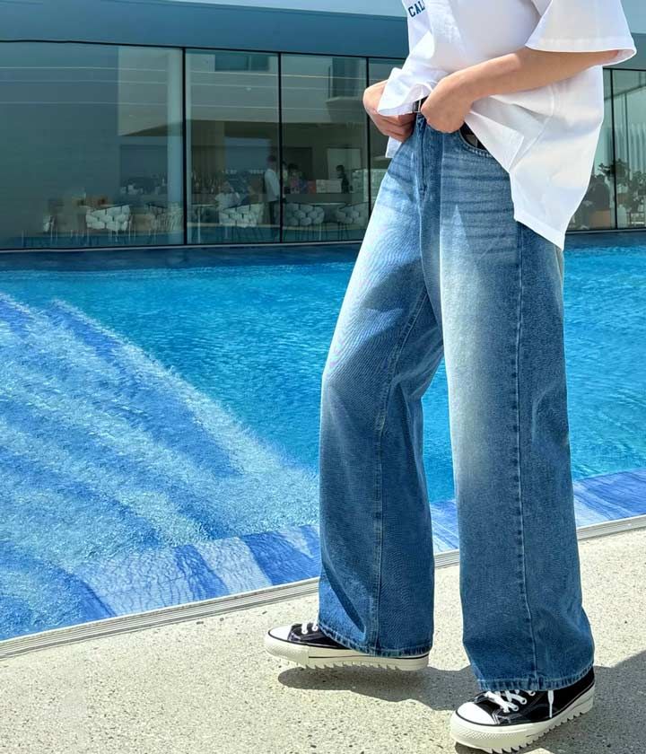 NEVERDOWHY（ネバードゥワイ）の「Nerd wide brush denim pants（Pants）」