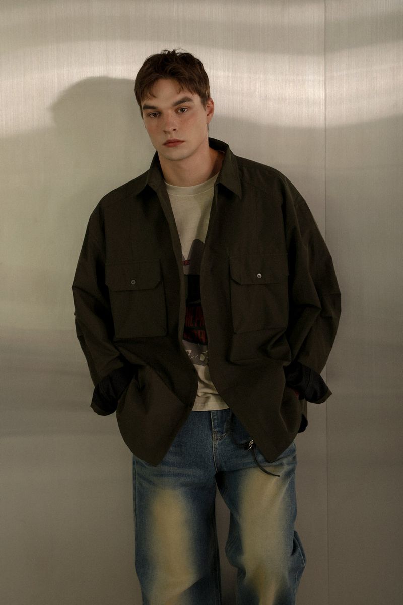 Nylon Max Oversized Pocket Shirt