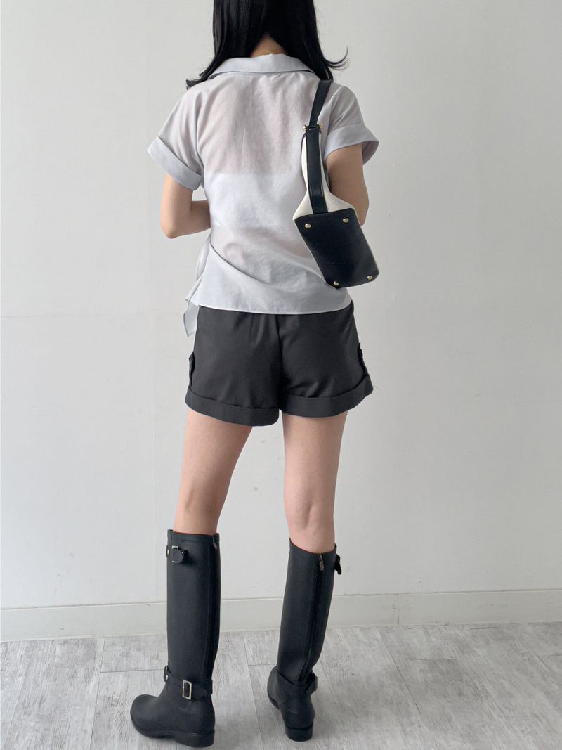 Pleated Cabra Shorts
