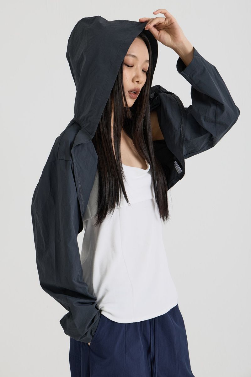 Hooded Shrug, Charcoal