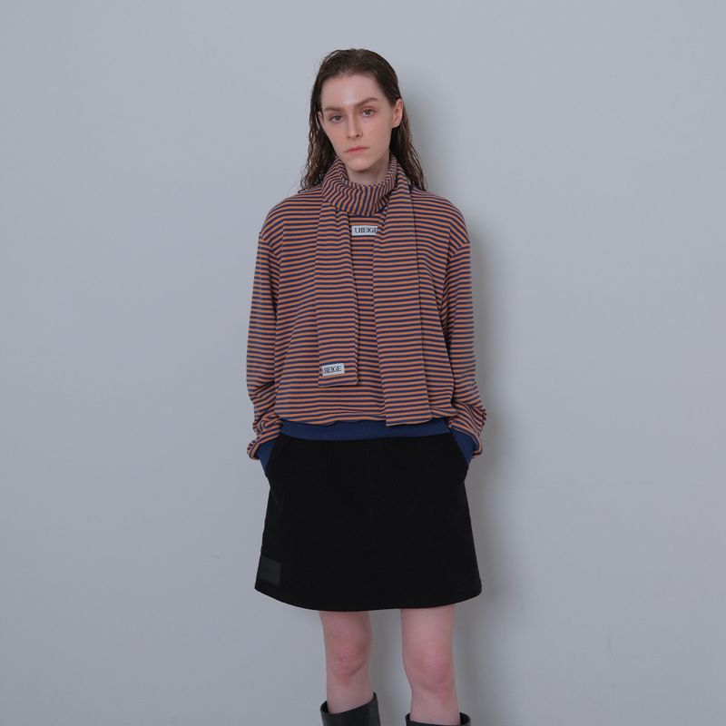 Orange/Navy Stripe Fleece MTM