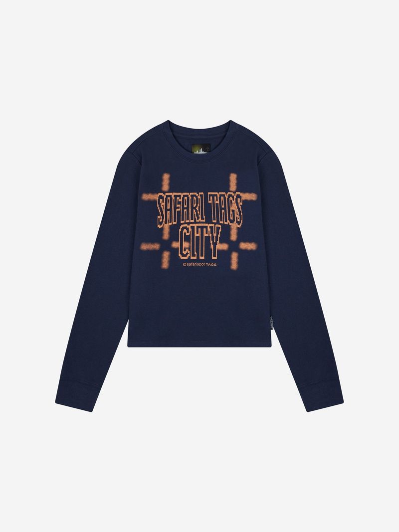 safarispot（サファリスポット）の「1/2 S.T.C. LIGHTING LOGO L/S (NAVY)（Tops）」