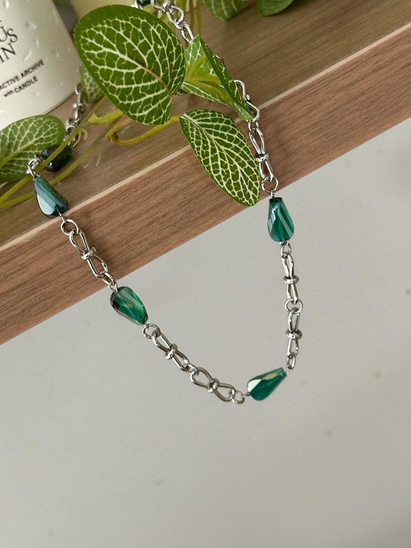 ASCLO Crystal Chain Necklace (3color)
