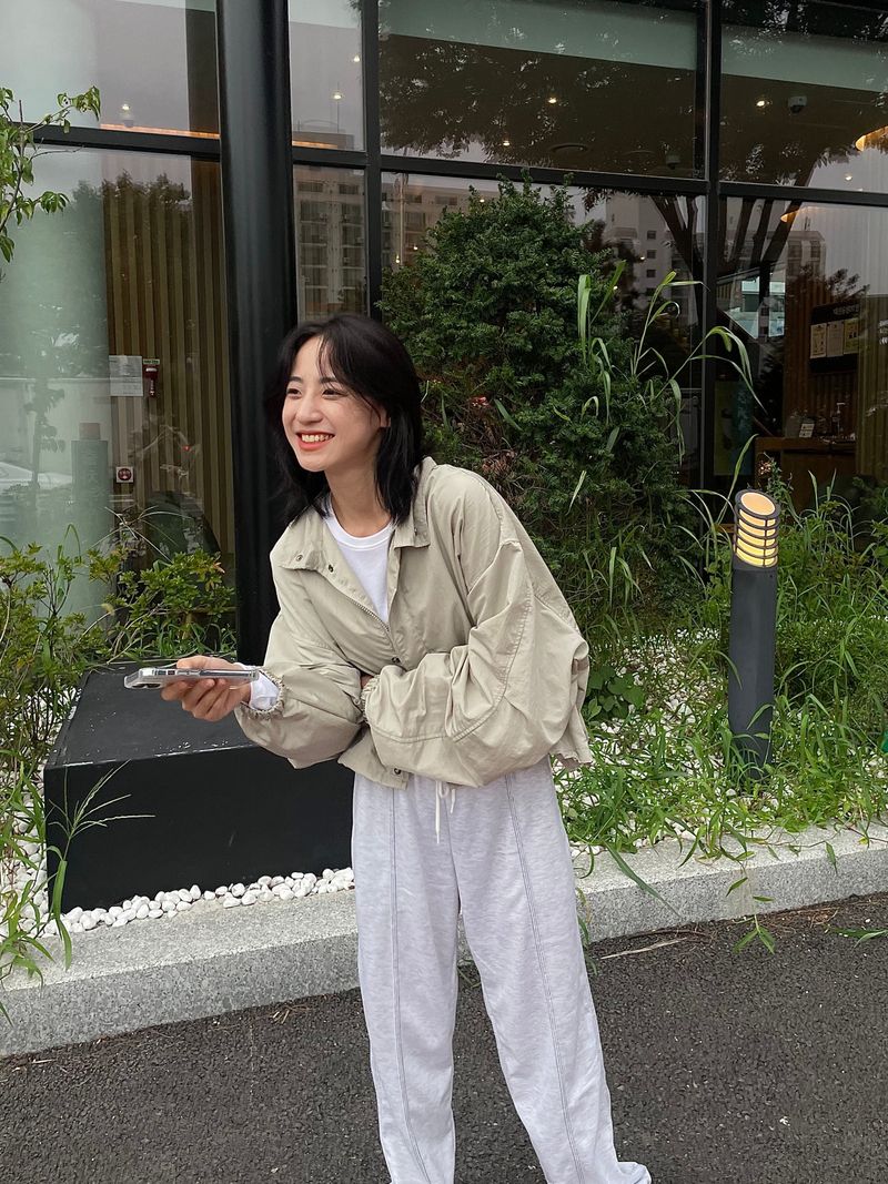 Arco iris(アルコイリス)の「Loose fit nylon crop jk (Jackets/Outerwear)」