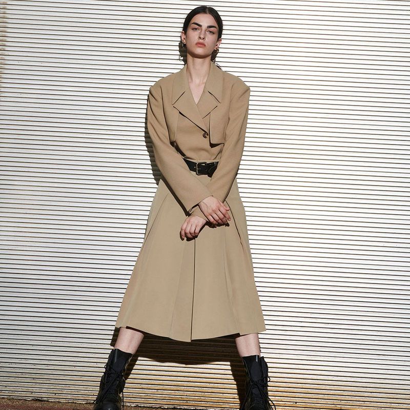 PUBLICKA X(パブリカエックス)の「 LINDA PLEATS SKIIRT, KHAKI BEIGE(Skirts)」