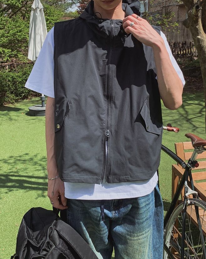 Lowell String Hooded Vest