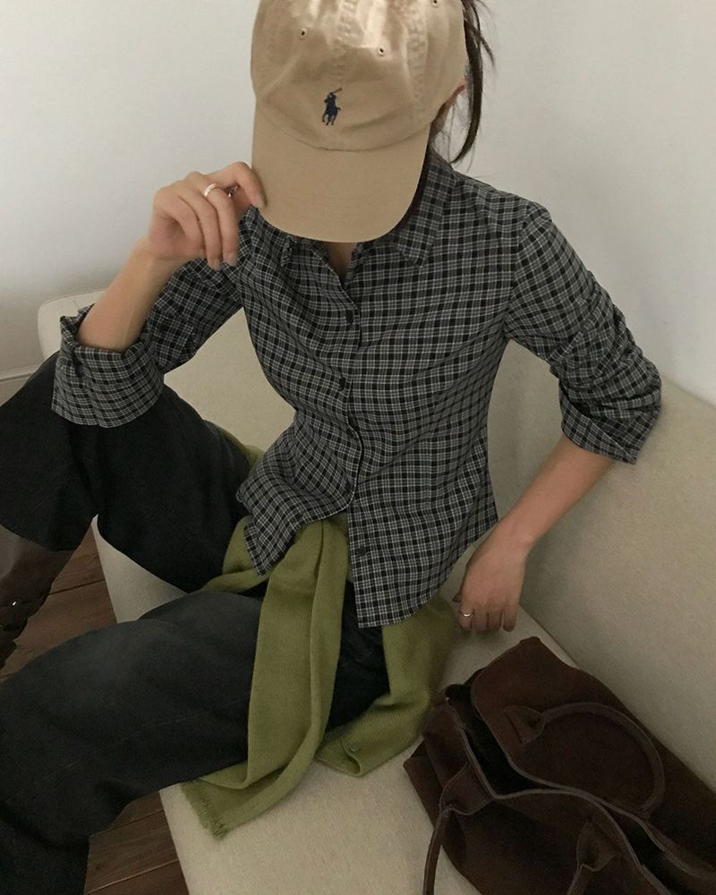[ORIGINAL] Trick Slim Fit Check Shirt