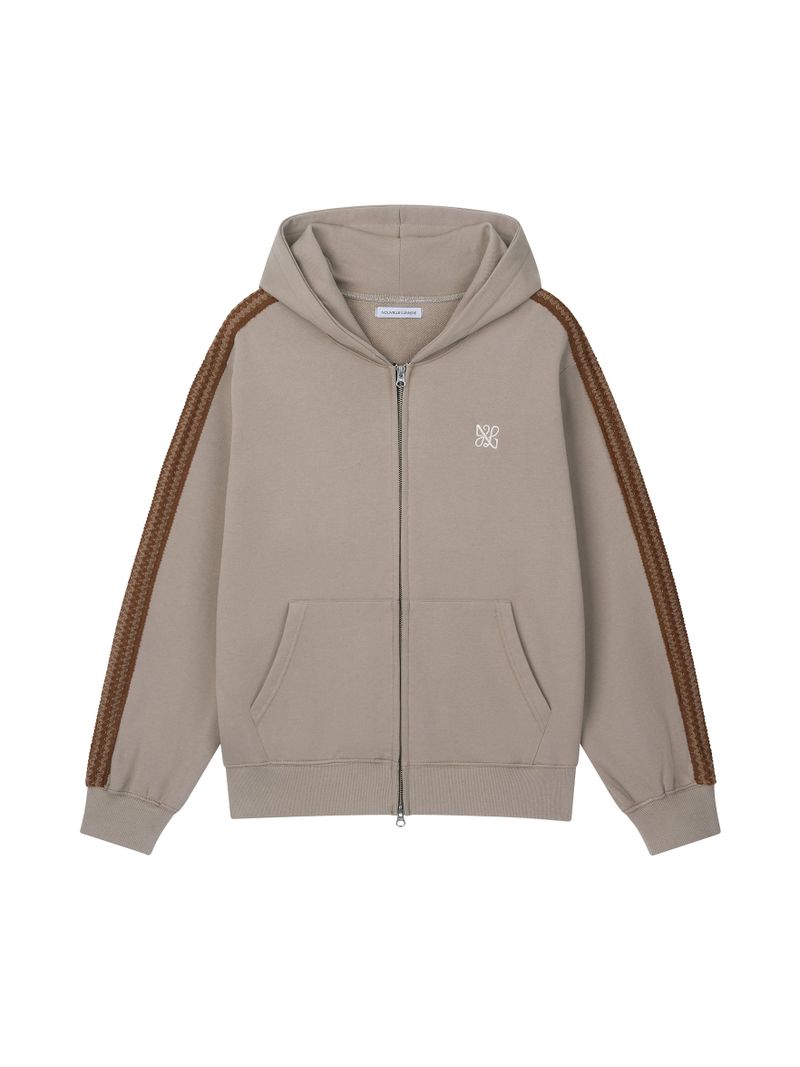 Nouvelle Lumiere（ヌヴェルルミエール）の「Asel Hooded zip-up Beige（Jackets/Outerwear）」