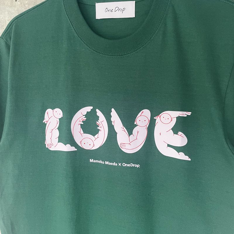 前田豆コ LOVE tシャツ