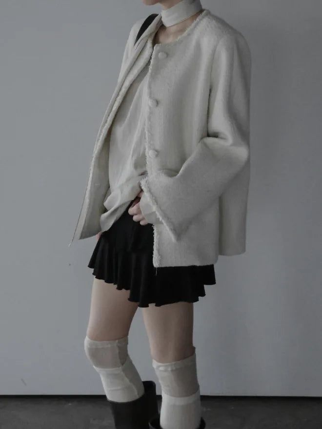 Mue Shirring Scarf Blouse