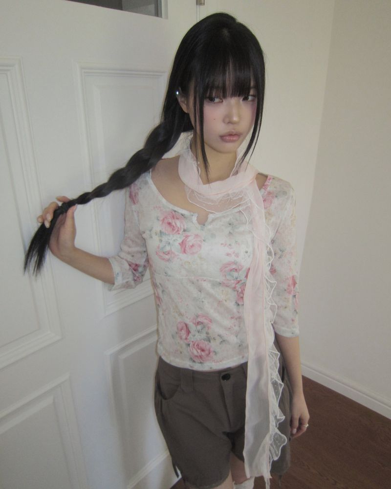 Vernil Color Frill Scarf