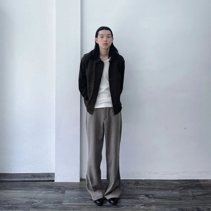 ボクシー ウォッシュド クロップド ジャケット