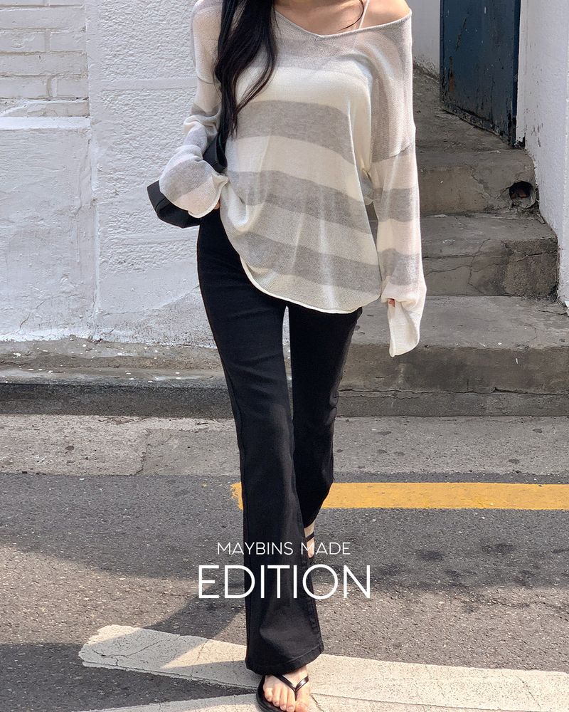 [MADE] Glit lyocell stripe knit