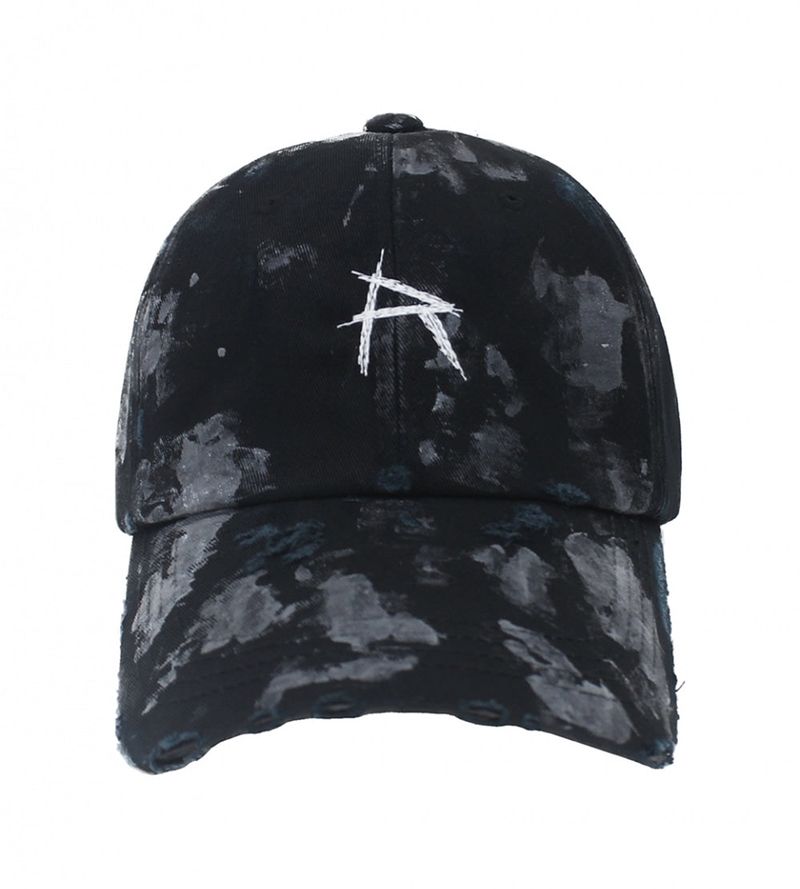 RUNDS(ランド)の「dirty gray coating destroyed ball cap(Hats)」