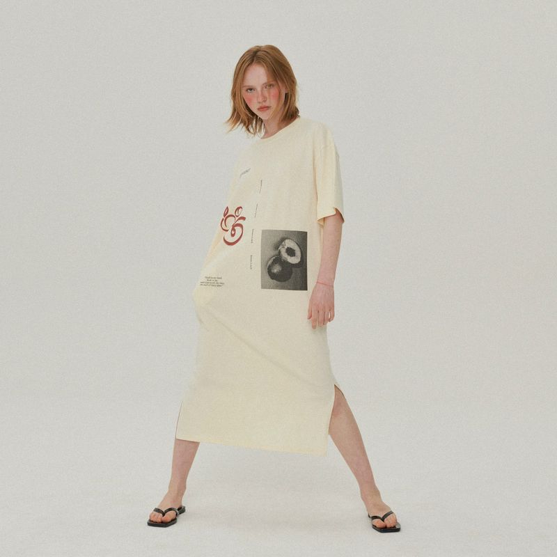 GRAPHIC JERSEY MAXI DRESS_CREAM