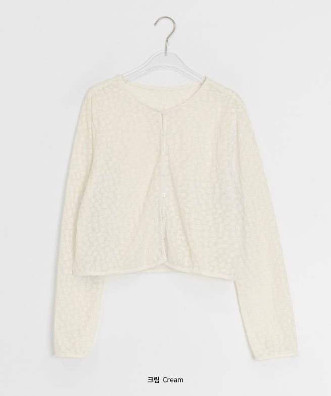 Attle Summer See-Through Flower Cardigan