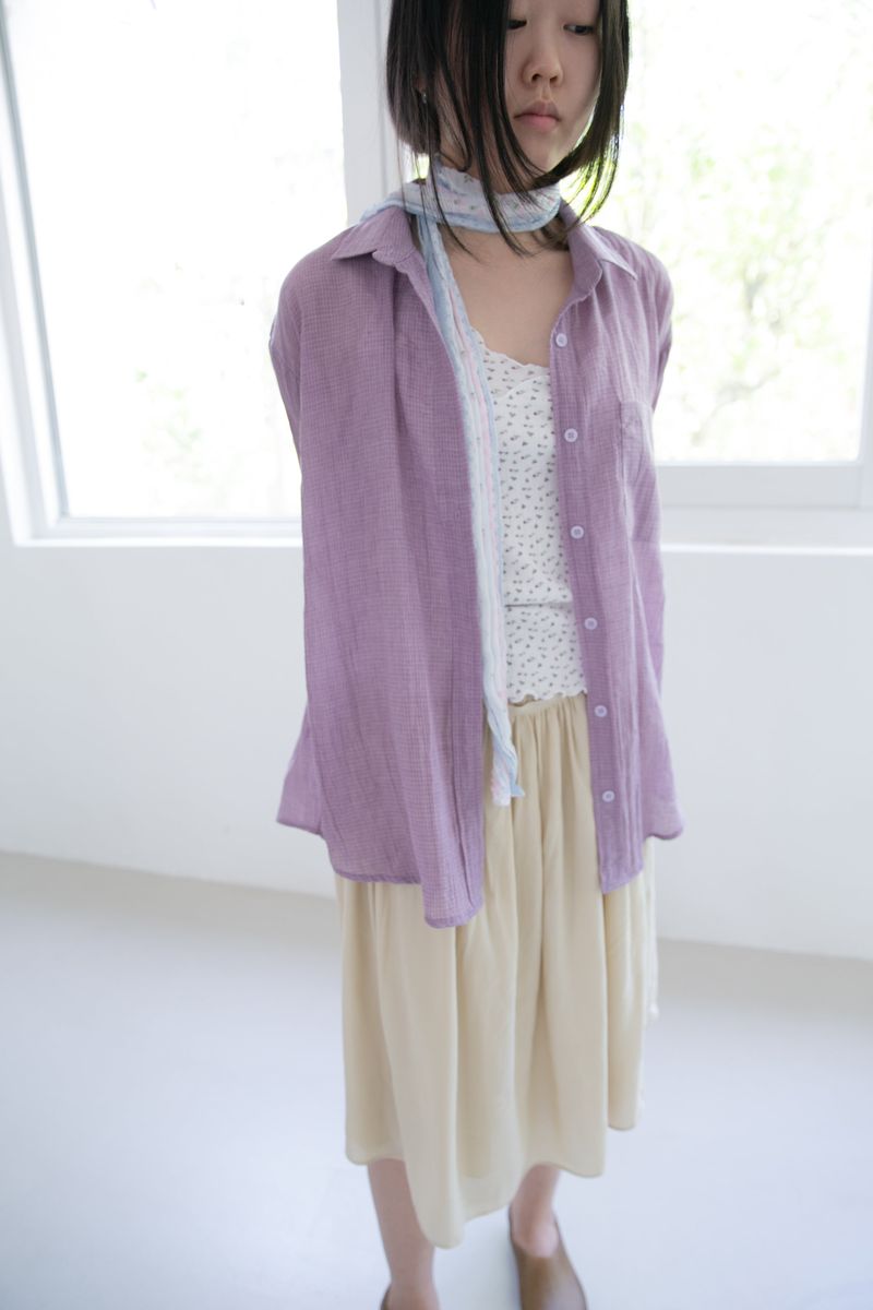 flower check long scarf(2colors)