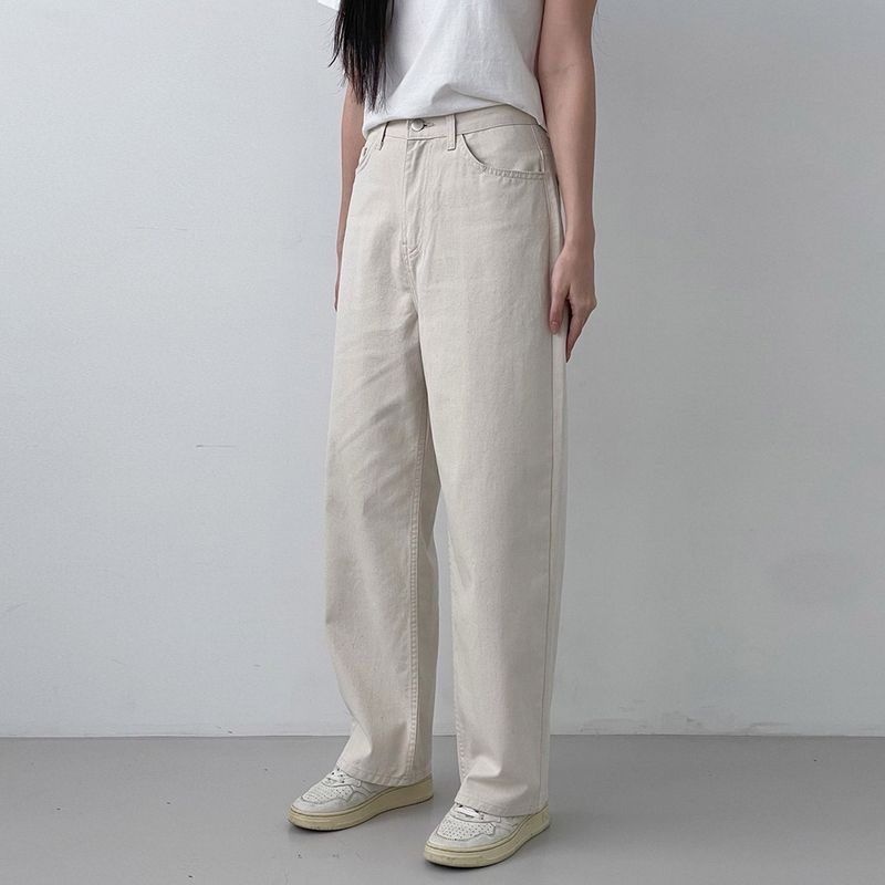 muahmuah（ムアムア）の「ベーシックコットンパンツ [IVORY]（パンツ）」