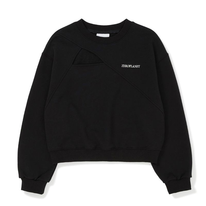 スリットポイントスウェット/Slit Point Sweatshirt [BLACK]